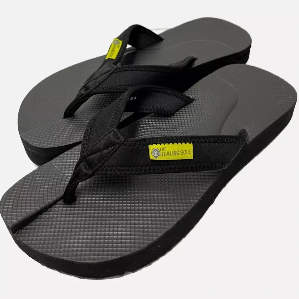 (S2)‎ The Healing Sole- Black For Plantar Fasciitis Men's Size 12.5 Flip Flops
